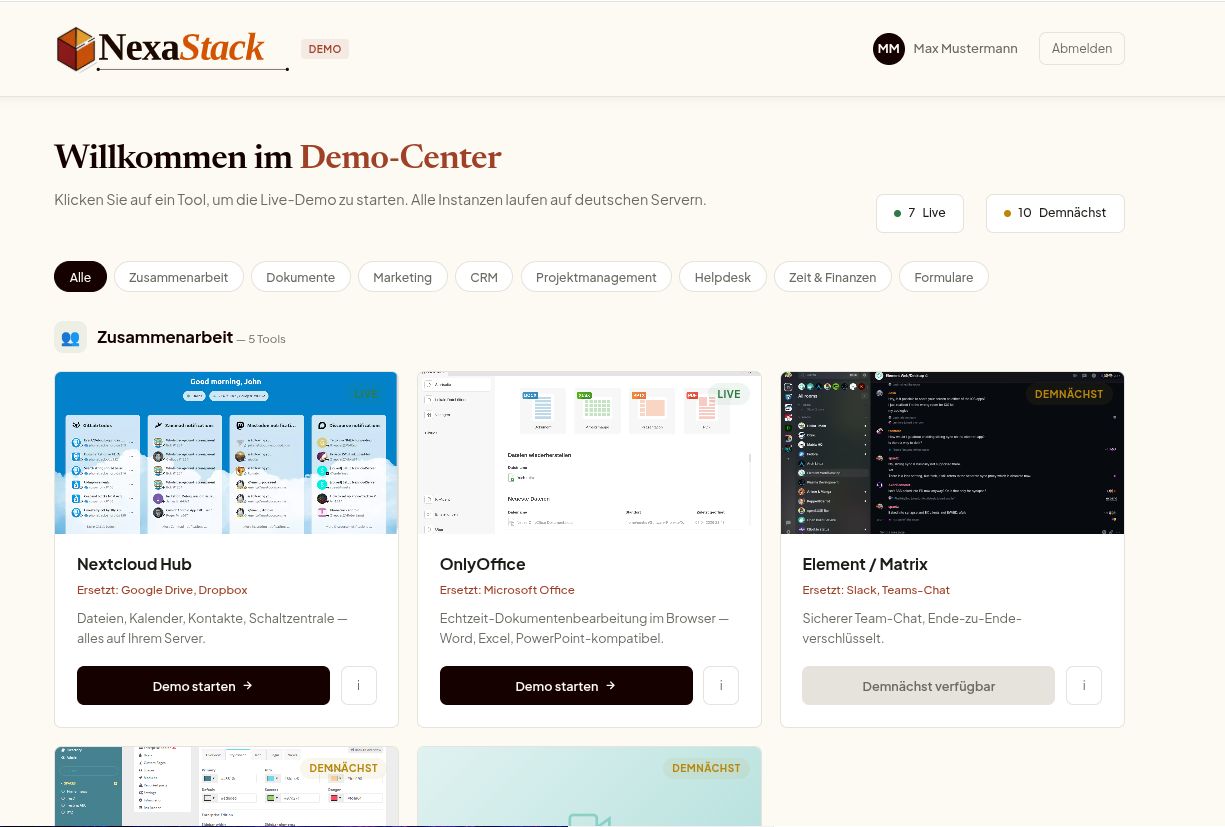 NexaStack Demo-Dashboard